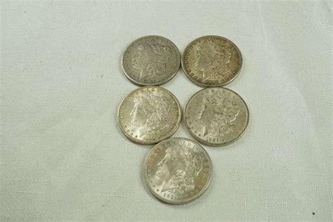 Lot of (5) Morgan Silver Dollars - Yellow Tag Auctions