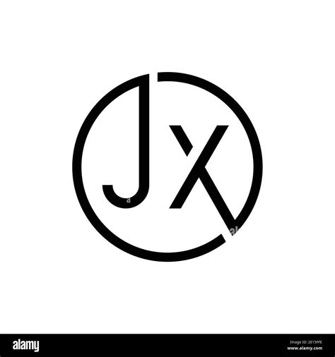 Creative Letter JX Logo Design Vector Template Initial Circle Letter