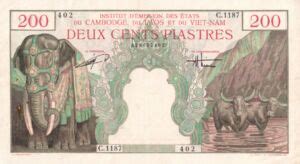 Banknote Piastres French Indochina Nd Vietnam Issue