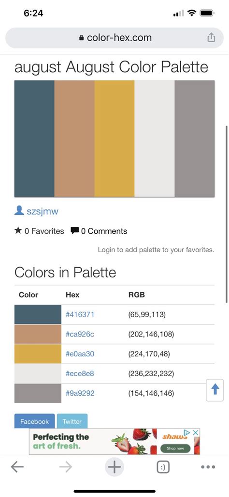 August color palette | August colors, Color palette, Color