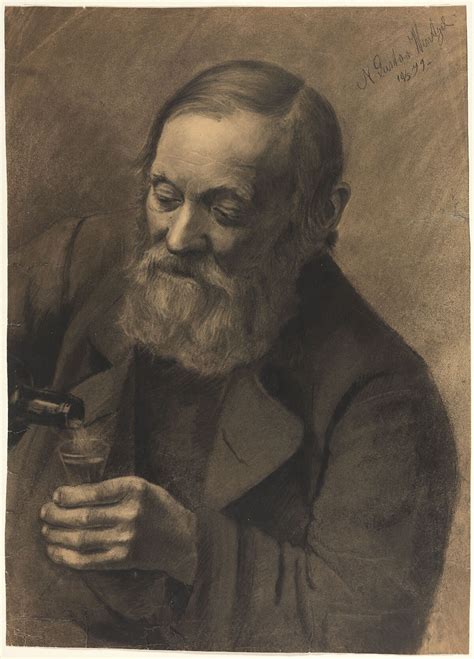 Gustav Wentzel An Old Man With Bottle And Glass Nasjonalmuseet