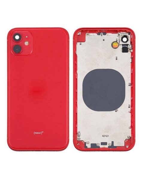 Chasis Central Con Tapa Trasera Para Iphone 12 Mini Rojo