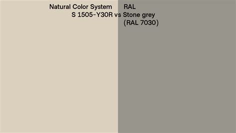 Natural Color System S 1505 Y30r Vs Ral Stone Grey Ral 7030 Side By