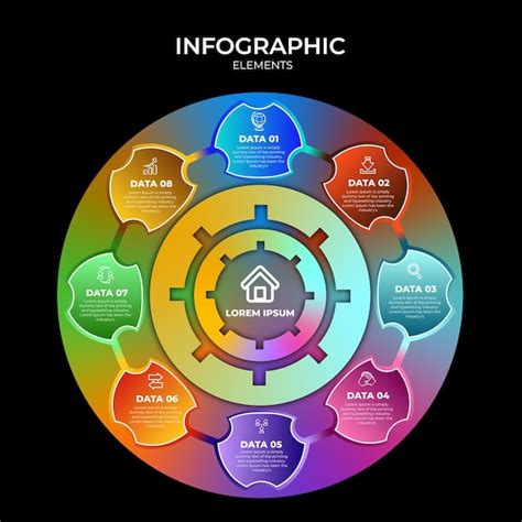 Premium Vector Modern Flat Circular Diagram Infographic Template