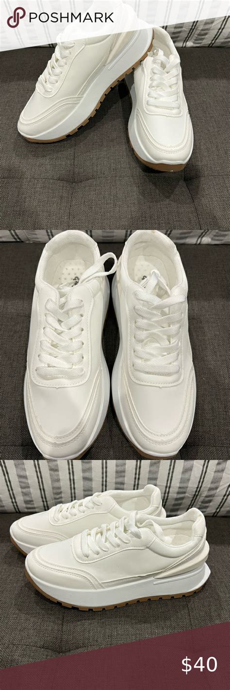 Elise White Platform Tennis Shoe Size 6 | Platform tennis shoes, White platform, Shoes