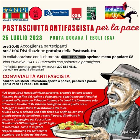 Pastasciutta Antifascista A Eboli ANPI