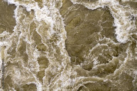 Horizontal background of turbid water with white foam Stock Photo ...