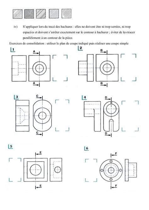 Coupes Et Sections Dessin Technique Exercices Corrigés