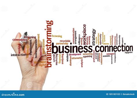 Business Connection Word Cloud Concept Stock Illustration