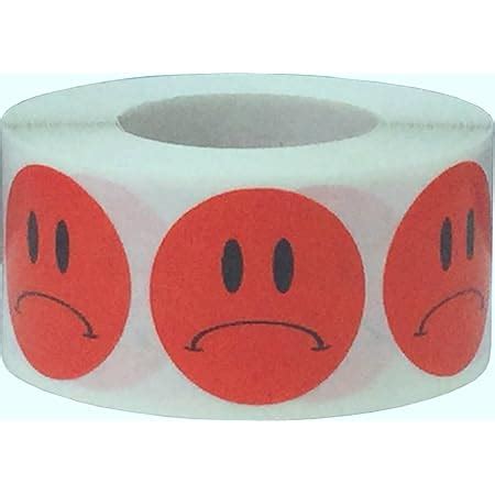 Amazon Frowny Face Stickers Red Sad Labels For Teachers 1 2 Inch