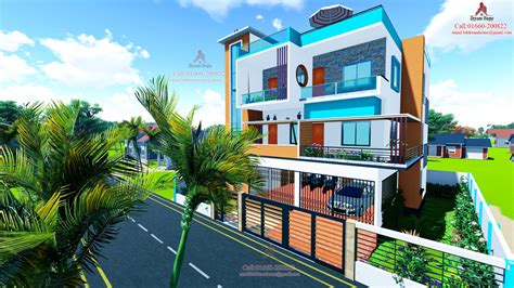 3 Storey Building Design - Dream Home