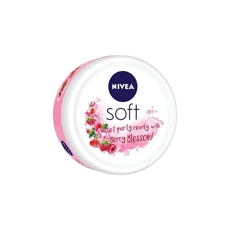 NIVEA Soft Cream Berry Blossom 25ml Lip Balm Fruity 10gm Combo Shajgoj