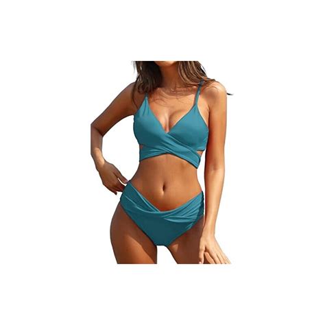 Shekini Donna Costume Da Bagno Bikini Brasiliano Sexy Con Scollo A V E