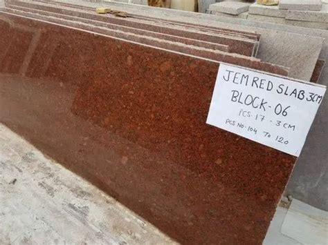 Big Slab Polished Slabs Jhansi Ruby Red Granite For Flooring