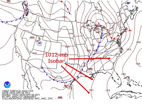 Sea Level Pressure Chart Or A Surface Map When Weather Data Are Plotted On The Map It Becomes