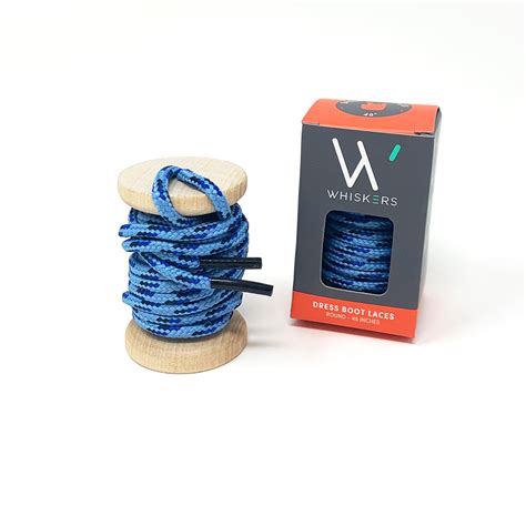 Blue Light Blue And Navy Boot Laces Whiskers Laces