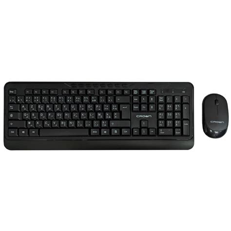 Ensemble Clavier Et Souris Sans Fil Crown CMMK 550W Noir