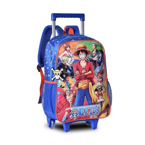 Mochila De Rodinhas Escolar Infantil Para Criança One Piece no Shoptime