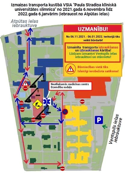 Izmaiņas transporta kustībā slimnīcas teritorijā Stradiņa slimnīca