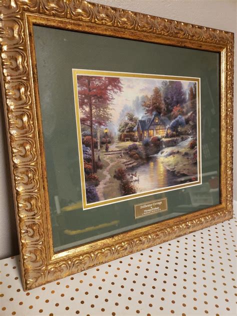 Stillwater Cottage Thomas Kinkade Antique Gold Limited Edition