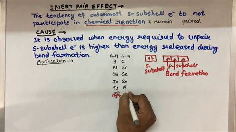 P Block Inert Pair Effect Cause Consequences Youtube