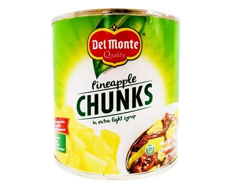 Del Monte Pineapple Chunks In Extra Light Syrup G