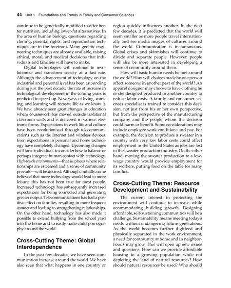 Foundations of Family and Consumer Sciences: Careers Serving