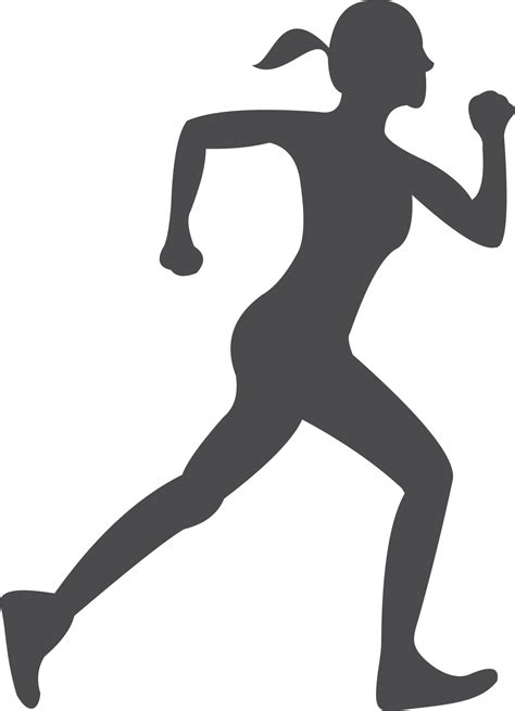 The Woman Running Silhouette Png 22119010 Png