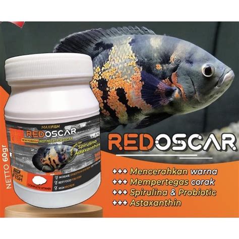 Jual PELET RED OSCAR TIGER BATIK ALBINO PAKAN IKAN HIAS PREMIUM