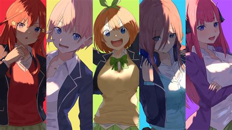 Nakano Sisters [Gotoubun no Hanayome] (1920x1080) : r/Animewallpaper