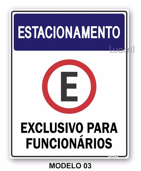 Placa Permitido Estacionar X Acr Lico V Rios Modelos R