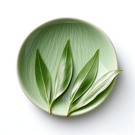 Premium Photo Elegant Celadon Ceramic Appetizer Plate Irregular Shape