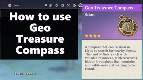 How To Use Geo Treasure Compass Genshin Impact Youtube