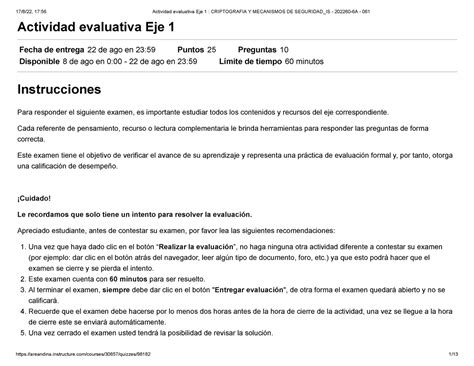 Actividad Evaluativa Eje Criptografia Y Mecanismos De Seguridad Is