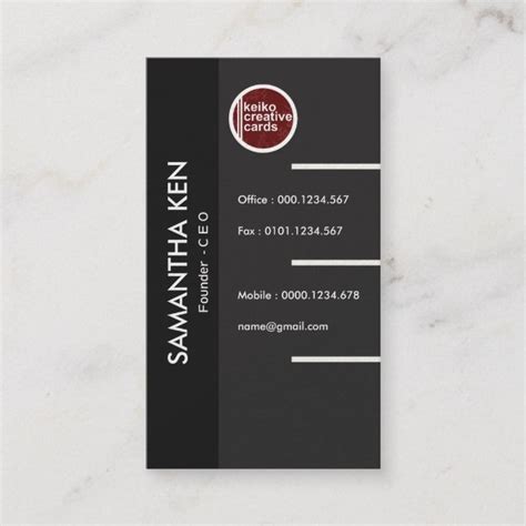 Professional Modern Stylish Grey CEO Business Card | Zazzle | Ceo ...