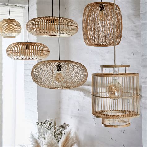 Suspension Naturelle En Bambou D33xH40cm HYDRA Home Decor Decor