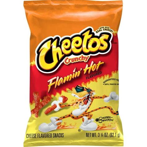 Cheetos Crunchy Flamin Hot Cheese Flavored Snack Chips Oz Bag