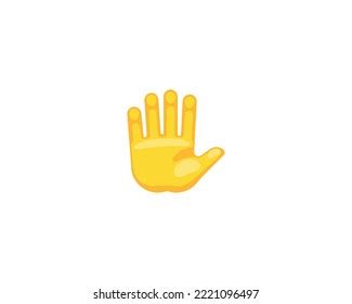 Raised Hand Gesture Emoticon Vector Raised Stock Vector (Royalty Free ...