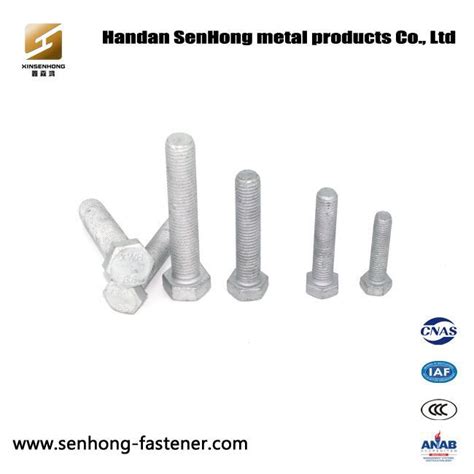 China Customized Hot Dip Galvanized Hexagon Head Bolt Suppliers Manufacturers Good Price