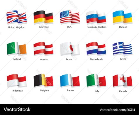 Flags Royalty Free Vector Image - VectorStock