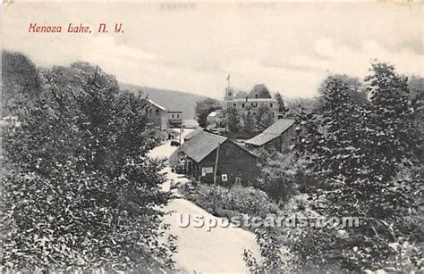 Birds Eye View Kenoza Lake New York Ny Postcard