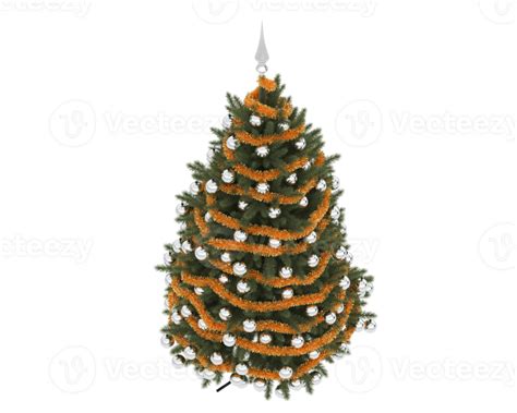 Christmas Tree Isolated On Background 3d Rendering Illustration 35897504 Png