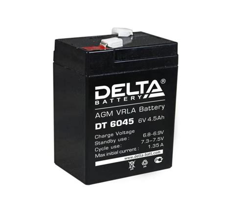 Аккумуляторы: Аккумулятор DELTA DT6045 (6В, 4,5Ач)
