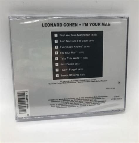 I M Your Man By Leonard Cohen Cd Columbia Usa For Sale