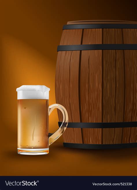 Beer Barrel Royalty Free Vector Image Vectorstock