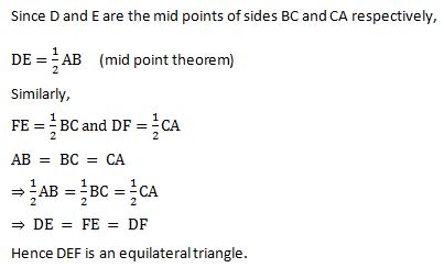 If D E And F Are The Mid Points Of The Sides Bc Ca And Ab Of An