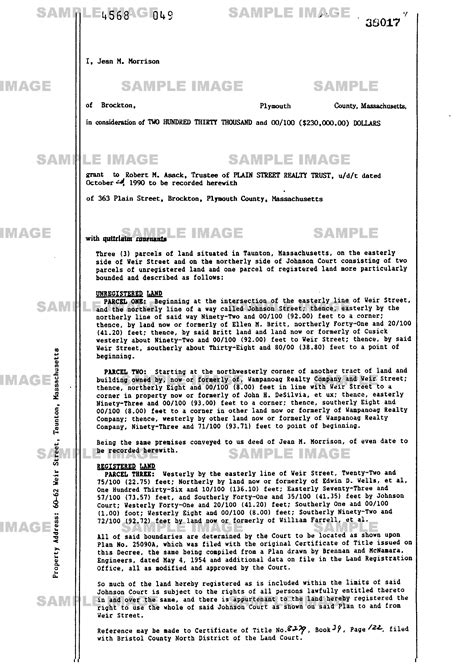 How to search for property history at the suffolk registry of deeds ma 13