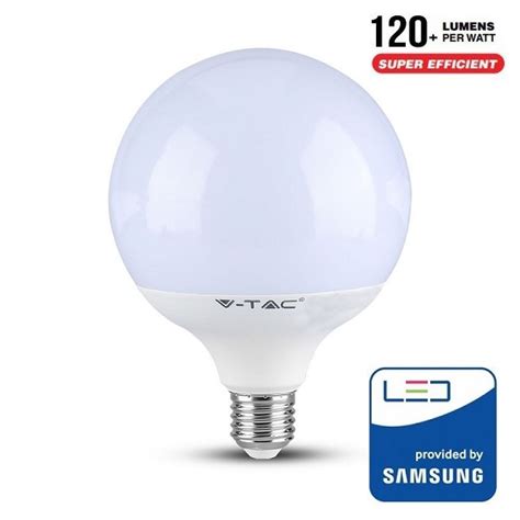 V Tac Pro Vt Lampadina Led E Globo G W Chip Samsung Sku