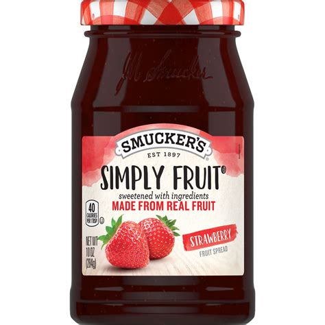 Smuckers Simply Fruit Strawberry Fruit Spread 10 Ounces