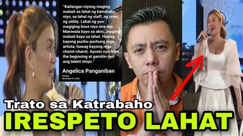 ANGELICA PANGANIBAN Irespeto Natin Ang Katrabaho Regardless Kung Ano